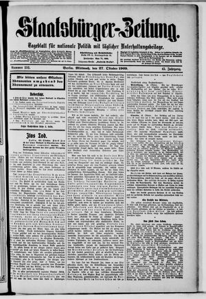 Staatsbürger-Zeitung vom 27.10.1909