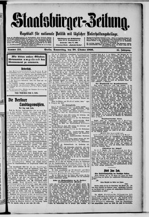 Staatsbürger-Zeitung vom 28.10.1909