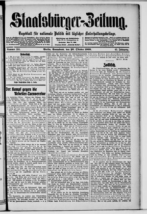 Staatsbürger-Zeitung vom 30.10.1909