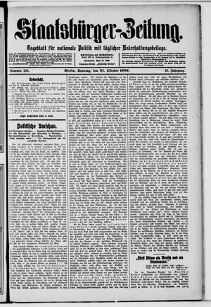 Staatsbürger-Zeitung vom 31.10.1909