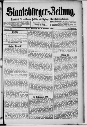 Staatsbürger-Zeitung vom 03.11.1909