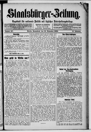 Staatsbürger-Zeitung vom 13.11.1909
