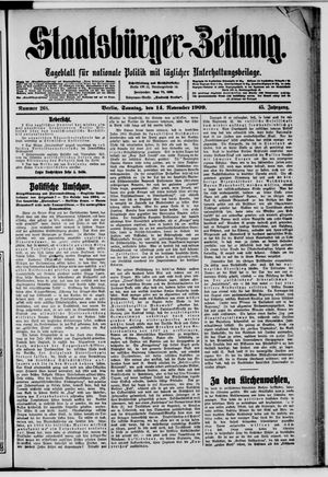 Staatsbürger-Zeitung vom 14.11.1909