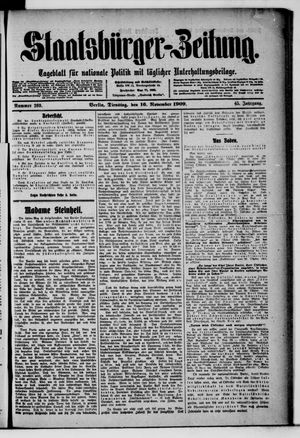 Staatsbürger-Zeitung vom 16.11.1909
