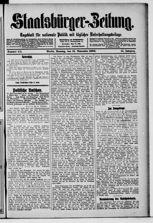 Staatsbürger-Zeitung vom 21.11.1909