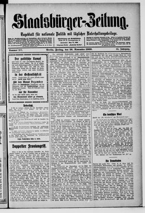 Staatsbürger-Zeitung vom 26.11.1909
