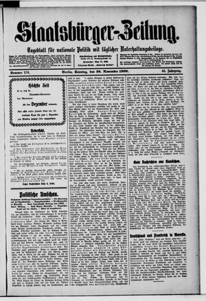 Staatsbürger-Zeitung vom 28.11.1909