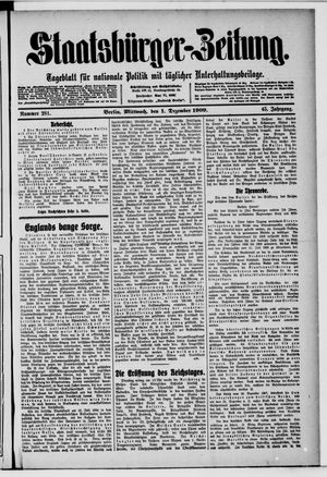 Staatsbürger-Zeitung vom 01.12.1909