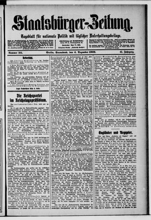 Staatsbürger-Zeitung vom 04.12.1909