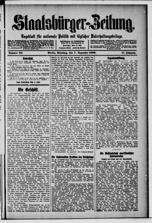 Staatsbürger-Zeitung vom 07.12.1909