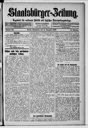 Staatsbürger-Zeitung vom 11.12.1909