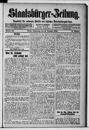 Staatsbürger-Zeitung vom 16.12.1909
