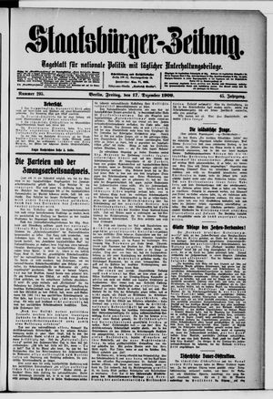 Staatsbürger-Zeitung vom 17.12.1909