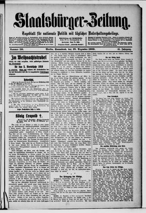 Staatsbürger-Zeitung vom 18.12.1909