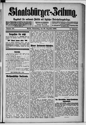 Staatsbürger-Zeitung vom 23.12.1909