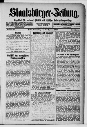 Staatsbürger-Zeitung vom 30.12.1909