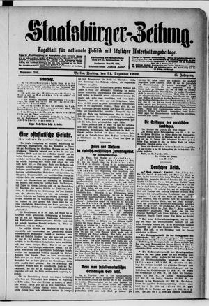 Staatsbürger-Zeitung vom 31.12.1909
