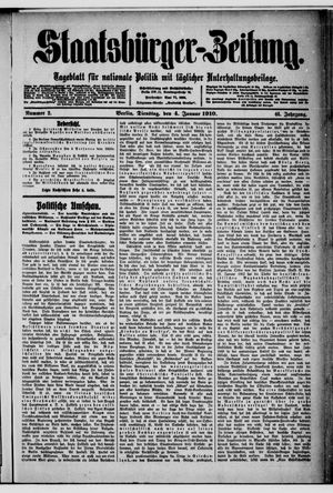 Staatsbürger-Zeitung on Jan 4, 1910