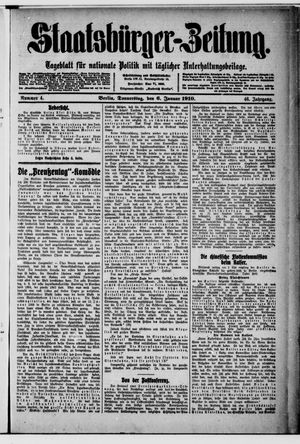 Staatsbürger-Zeitung on Jan 6, 1910