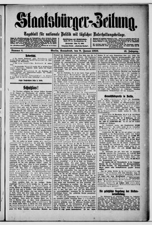Staatsbürger-Zeitung on Jan 8, 1910