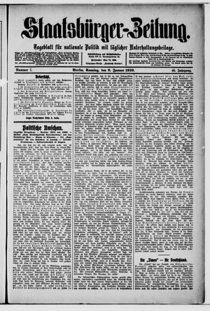 Staatsbürger-Zeitung on Jan 9, 1910