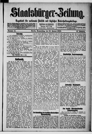 Staatsbürger-Zeitung on Jan 13, 1910