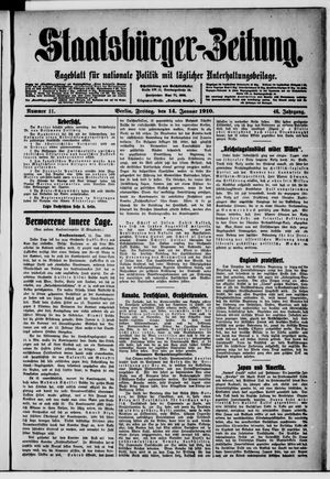 Staatsbürger-Zeitung vom 14.01.1910