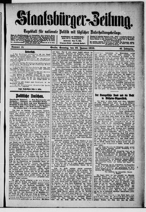 Staatsbürger-Zeitung on Jan 16, 1910