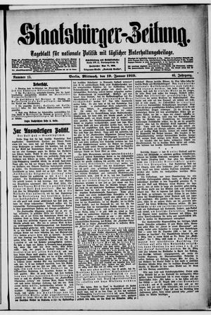 Staatsbürger-Zeitung vom 19.01.1910