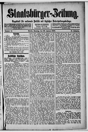Staatsbürger-Zeitung vom 23.01.1910
