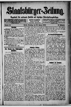 Staatsbürger-Zeitung vom 25.01.1910