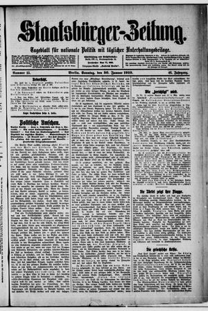 Staatsbürger-Zeitung on Jan 30, 1910
