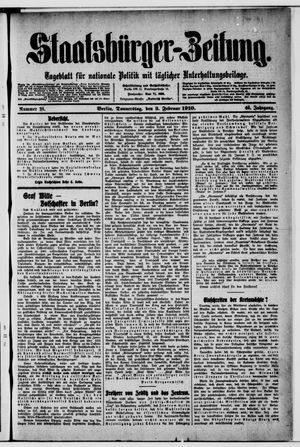 Staatsbürger-Zeitung vom 03.02.1910