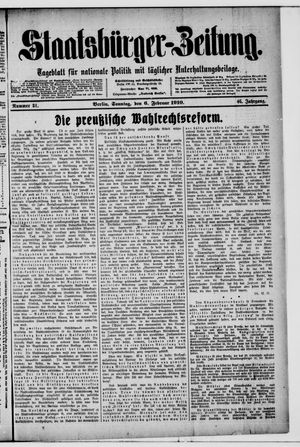 Staatsbürger-Zeitung on Feb 6, 1910