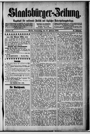 Staatsbürger-Zeitung on Feb 17, 1910