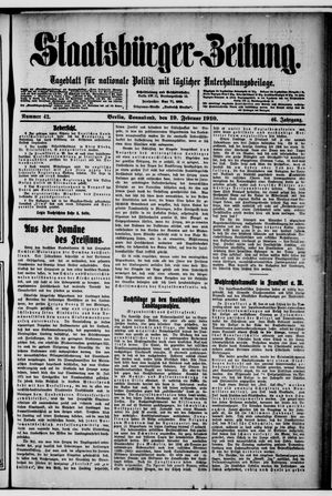 Staatsbürger-Zeitung on Feb 19, 1910
