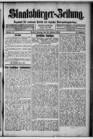 Staatsbürger-Zeitung vom 20.02.1910