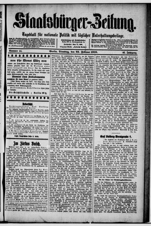 Staatsbürger-Zeitung vom 22.02.1910