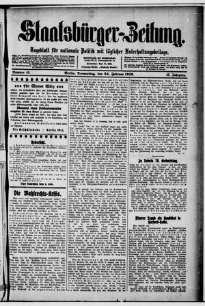 Staatsbürger-Zeitung on Feb 24, 1910