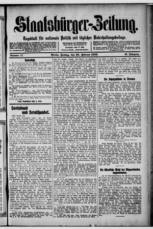 Staatsbürger-Zeitung on Feb 25, 1910