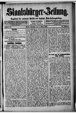 Staatsbürger-Zeitung on Mar 6, 1910