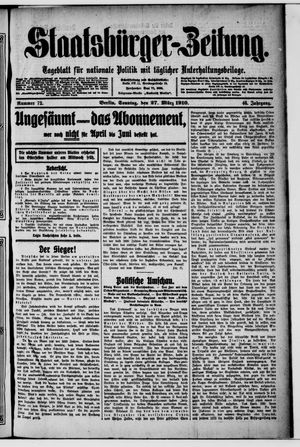Staatsbürger-Zeitung on Mar 27, 1910