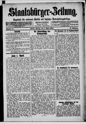 Staatsbürger-Zeitung on Apr 1, 1910