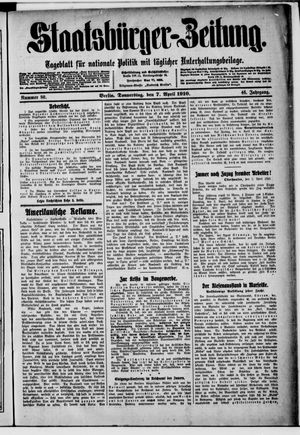Staatsbürger-Zeitung on Apr 7, 1910
