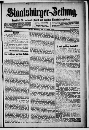 Staatsbürger-Zeitung on Apr 12, 1910