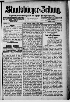 Staatsbürger-Zeitung on Apr 17, 1910