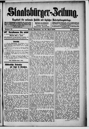 Staatsbürger-Zeitung on Apr 23, 1910