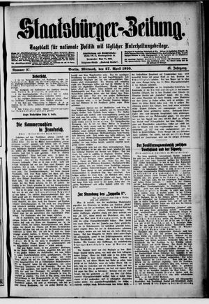 Staatsbürger-Zeitung vom 27.04.1910