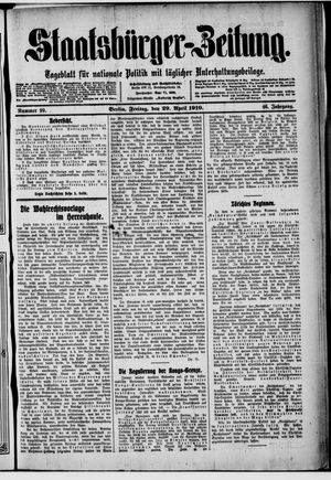 Staatsbürger-Zeitung on Apr 29, 1910