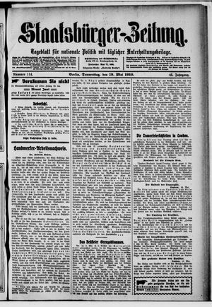 Staatsbürger-Zeitung vom 19.05.1910